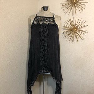 Altar’d State Black Acid Wash Tunic Size M